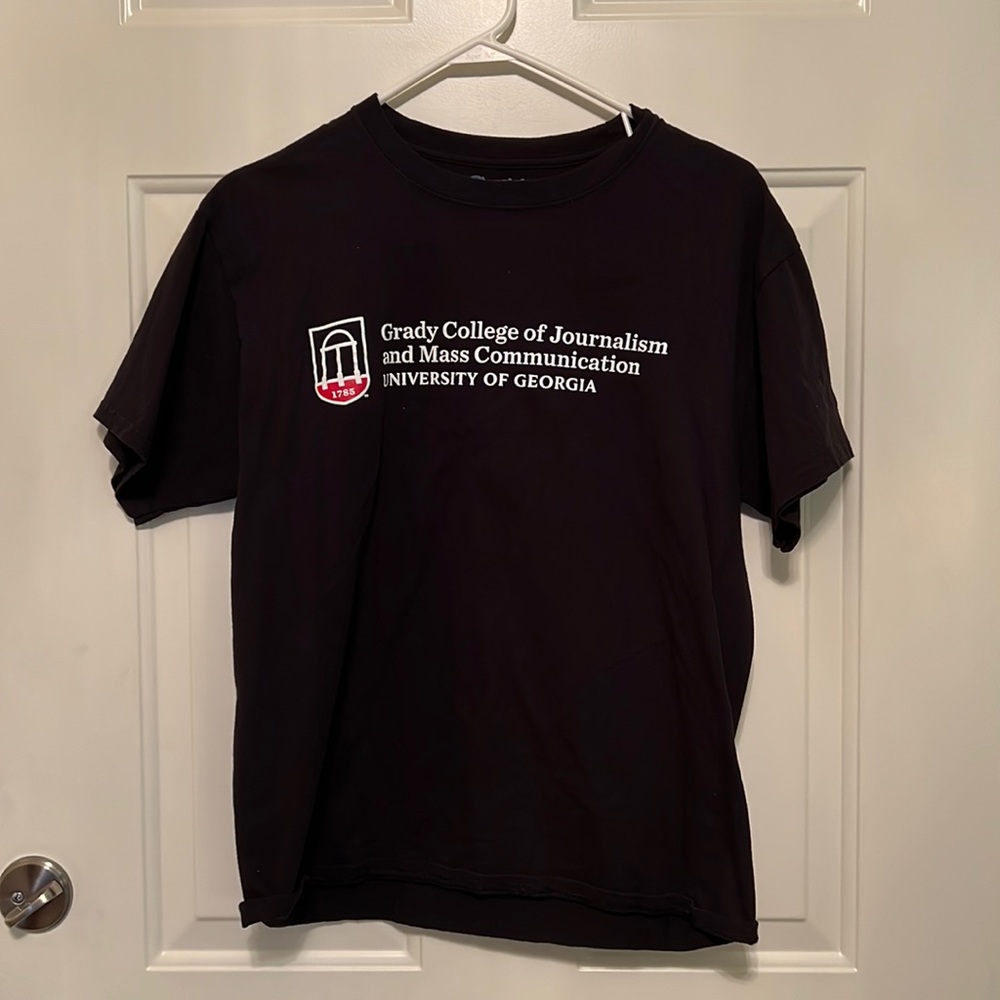 Champion University of Georgia Journalism School TShirt, Black, Medium